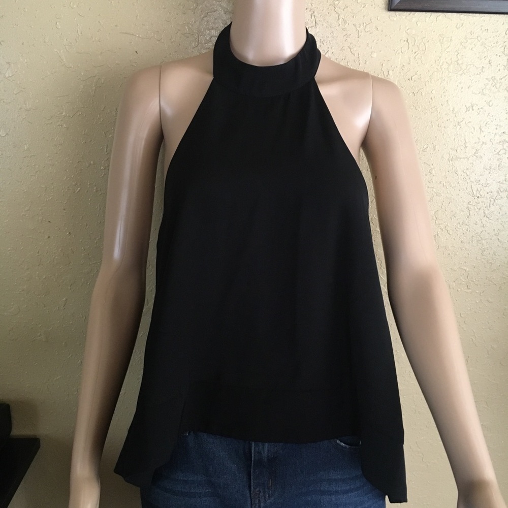 House of chic choker open back blouse